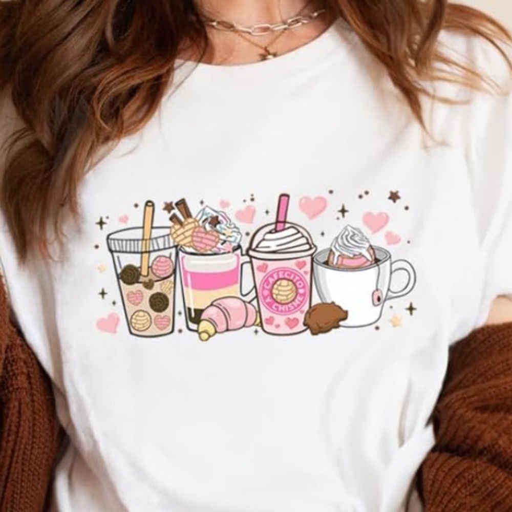 Handmade💋 Womans iced coffee tee shirt “